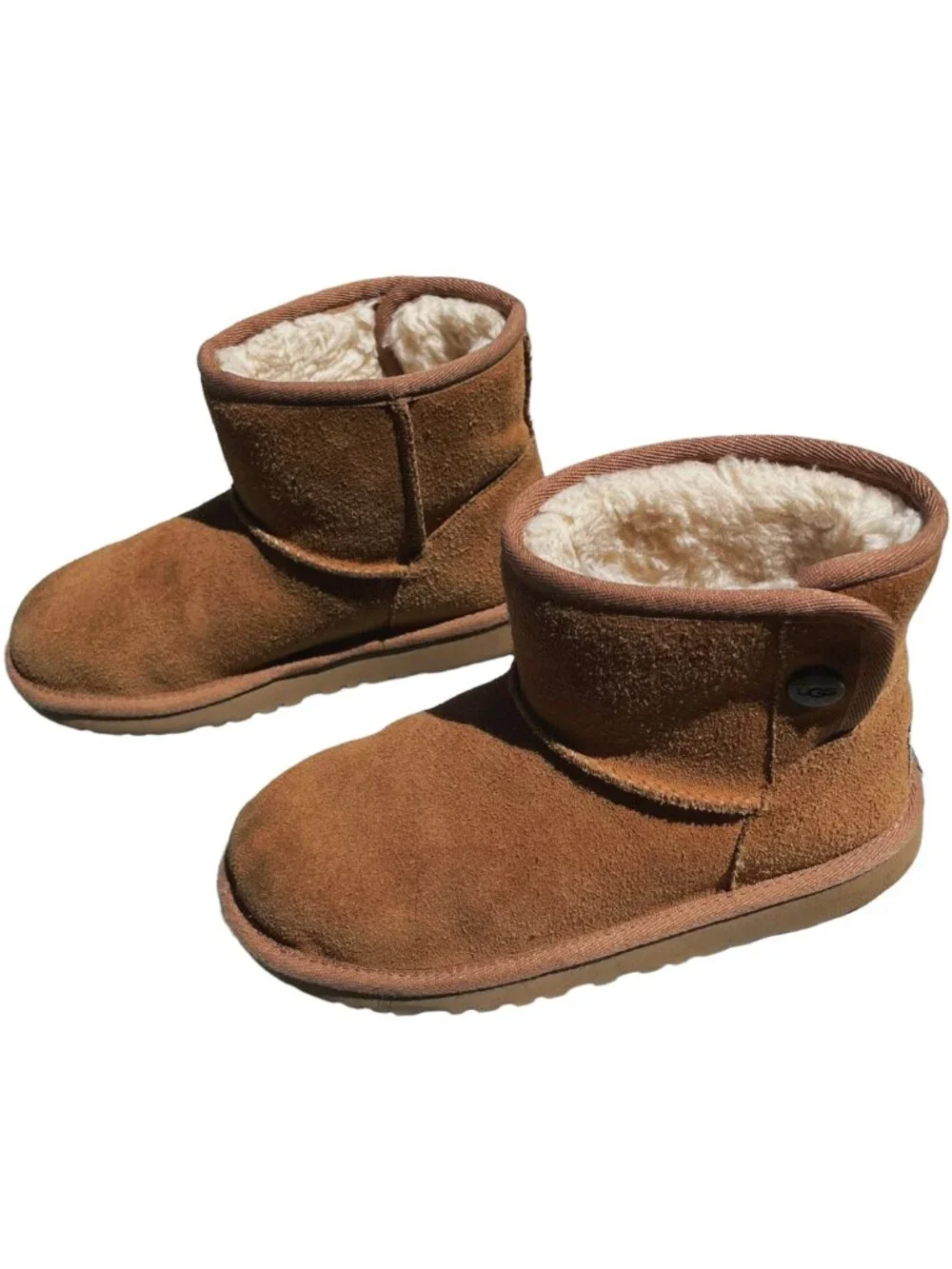 UGG Jona Chestnut Suede Mini Boots Kids Size 2